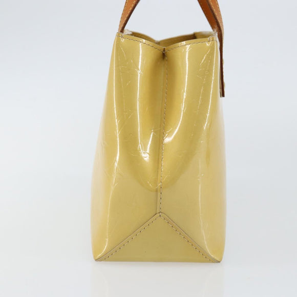 LOUIS VUITTON Monogram Vernis Reade PM Hand Bag Beige M91334 LV Auth ep10940