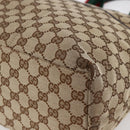 GUCCI GG Canvas Web Sherry Line Tote Bag Beige Silver 155524 Auth ep10948-9