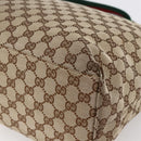 GUCCI GG Canvas Web Sherry Line Tote Bag Beige Silver 155524 Auth ep10948-15