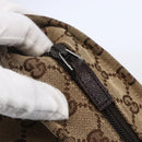 GUCCI GG Canvas Web Sherry Line Tote Bag Beige Silver 155524 Auth ep10948-10