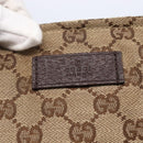 GUCCI GG Canvas Web Sherry Line Tote Bag Beige Silver 155524 Auth ep10948-17