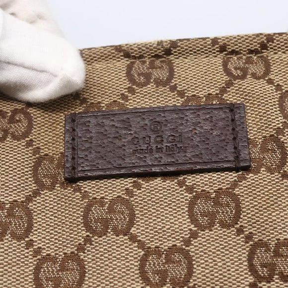 GUCCI GG Canvas Web Sherry Line Tote Bag Beige Silver 155524 Auth ep10948