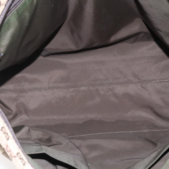 GUCCI GG Canvas Web Sherry Line Tote Bag Beige Silver 155524 Auth ep10948