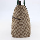 GUCCI GG Canvas Web Sherry Line Tote Bag Beige Silver 155524 Auth ep10948-4