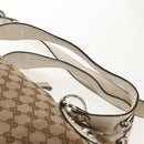 GUCCI GG Canvas Hand Bag 2way Beige White Auth ep10950-15