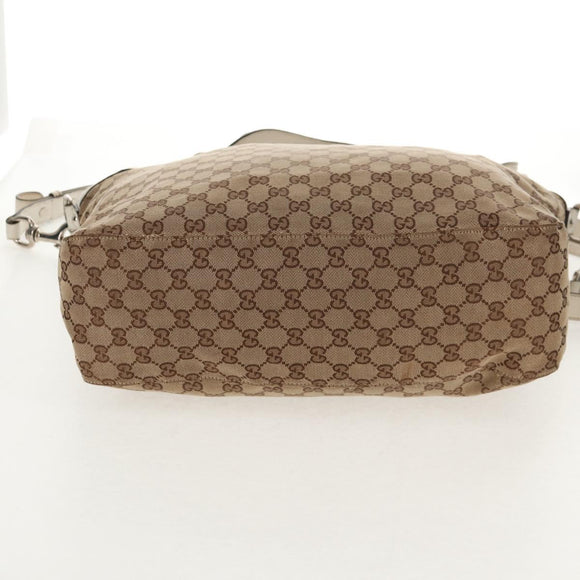 GUCCI GG Canvas Hand Bag 2way Beige White Auth ep10950