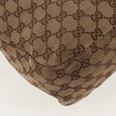 GUCCI GG Canvas Hand Bag 2way Beige White Auth ep10950-18