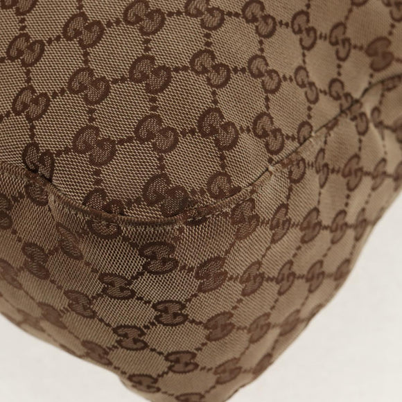 GUCCI GG Canvas Hand Bag 2way Beige White Auth ep10950