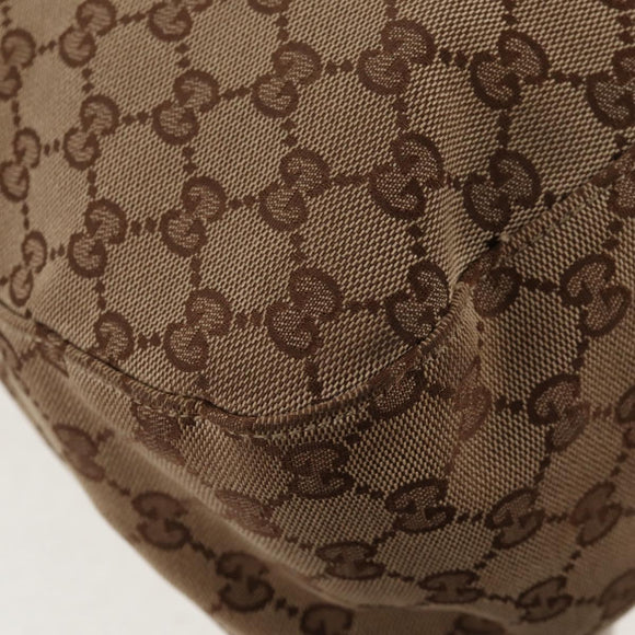 GUCCI GG Canvas Hand Bag 2way Beige White Auth ep10950