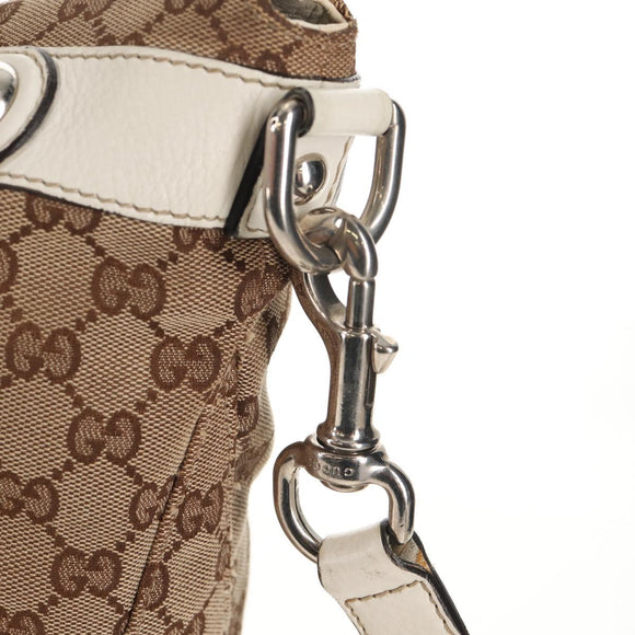 GUCCI GG Canvas Hand Bag 2way Beige White Auth ep10950