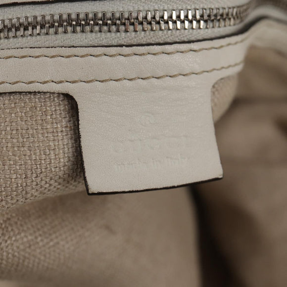 GUCCI GG Canvas Hand Bag 2way Beige White Auth ep10950
