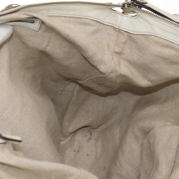 GUCCI GG Canvas Hand Bag 2way Beige White Auth ep10950