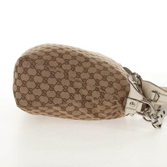 GUCCI GG Canvas Hand Bag 2way Beige White Auth ep10950