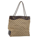 GUCCI GG Canvas Tote Bag Beige Auth ep10953-1