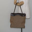 GUCCI GG Canvas Tote Bag Beige Auth ep10953-22