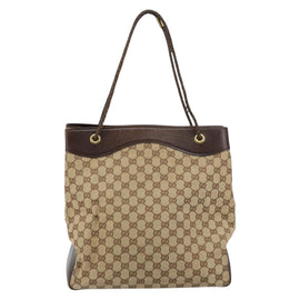 GUCCI GG Canvas Tote Bag Beige Auth ep10953 - 0