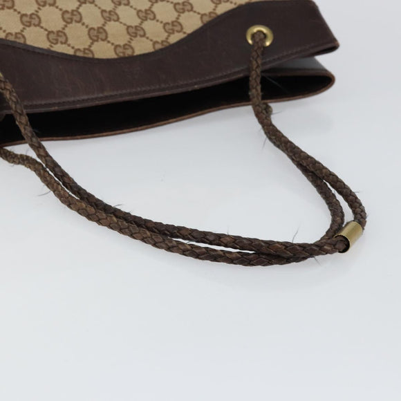 GUCCI GG Canvas Tote Bag Beige Auth ep10953
