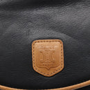 CELINE Shoulder Bag Leather Black Gold Auth ep10956-17