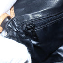 CELINE Shoulder Bag Leather Black Gold Auth ep10956-19