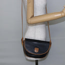 CELINE Shoulder Bag Leather Black Gold Auth ep10956-22