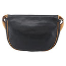 CELINE Shoulder Bag Leather Black Gold Auth ep10956-2