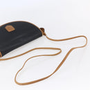 CELINE Shoulder Bag Leather Black Gold Auth ep10956-7