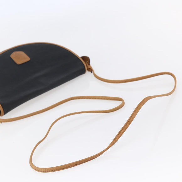 CELINE Shoulder Bag Leather Black Gold Auth ep10956