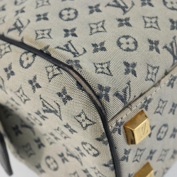 LOUIS VUITTON Monogram Mini Josephine PM Hand Bag Blue M92049 LV Auth ep10965