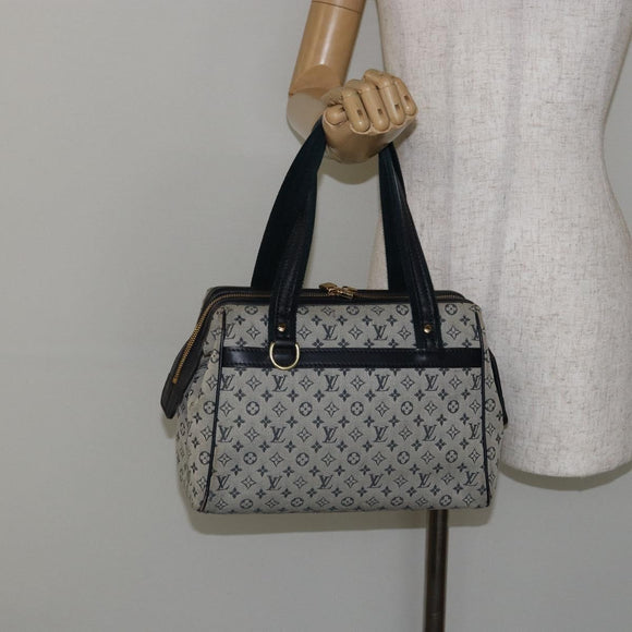 LOUIS VUITTON Monogram Mini Josephine PM Hand Bag Blue M92049 LV Auth ep10965