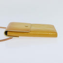 LOUIS VUITTON Monogram Vernis Walker Wallet Lime Yellow M91074 LV Auth ep10966-3