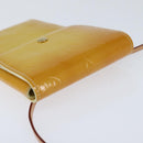 LOUIS VUITTON Monogram Vernis Walker Wallet Lime Yellow M91074 LV Auth ep10966-6