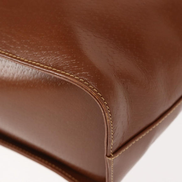 GUCCI Shoulder Bag Leather Brown Auth ep10968