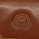 GUCCI Shoulder Bag Leather Brown Auth ep10968-18