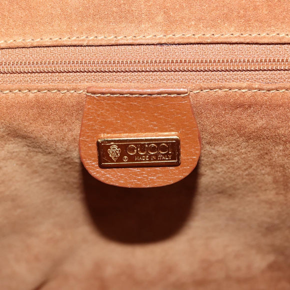 GUCCI Shoulder Bag Leather Brown Auth ep10968