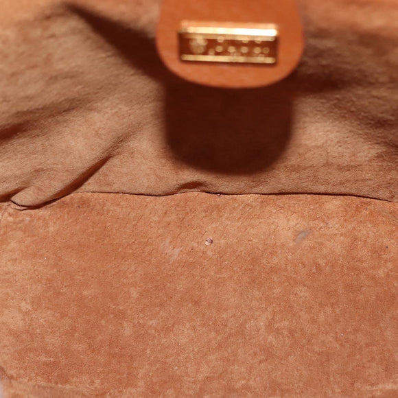 GUCCI Shoulder Bag Leather Brown Auth ep10968