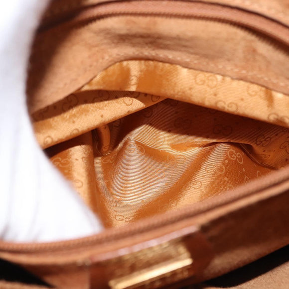 GUCCI Shoulder Bag Leather Brown Auth ep10968