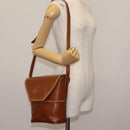 GUCCI Shoulder Bag Leather Brown Auth ep10968-23