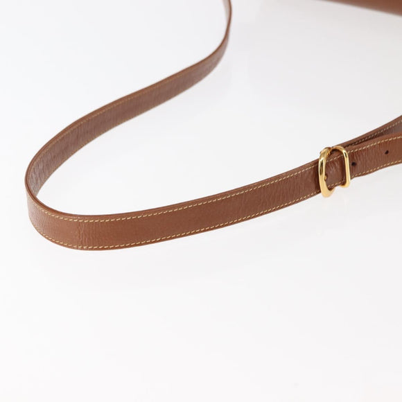 GUCCI Shoulder Bag Leather Brown Auth ep10968