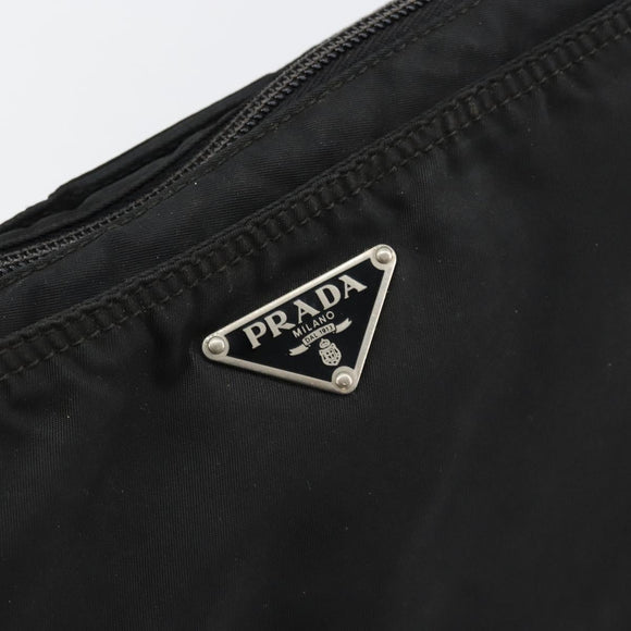 PRADA Shoulder Bag Nylon Black Silver Auth ep10975