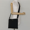 PRADA Shoulder Bag Nylon Black Silver Auth ep10975-22