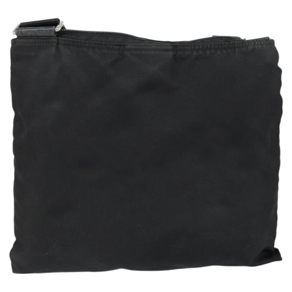 PRADA Shoulder Bag Nylon Black Silver Auth ep10975