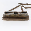 FENDI Zucchino Canvas Shoulder Bag Coated Canvas Beige Auth ep10976-5