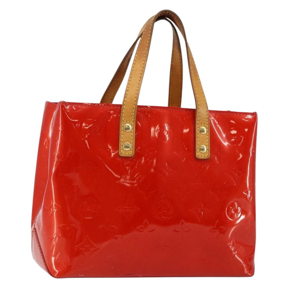 LOUIS VUITTON Monogram Vernis Reade PM Hand Bag Red Rouge M91088 LV Auth ep10979