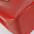 LOUIS VUITTON Monogram Vernis Reade PM Hand Bag Red Rouge M91088 LV Auth ep10979-16