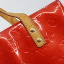 LOUIS VUITTON Monogram Vernis Reade PM Hand Bag Red Rouge M91088 LV Auth ep10979-10