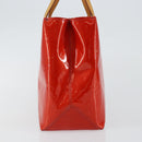 LOUIS VUITTON Monogram Vernis Reade PM Hand Bag Red Rouge M91088 LV Auth ep10979-3