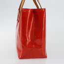 LOUIS VUITTON Monogram Vernis Reade PM Hand Bag Red Rouge M91088 LV Auth ep10979-4