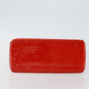 LOUIS VUITTON Monogram Vernis Reade PM Hand Bag Red Rouge M91088 LV Auth ep10979-5