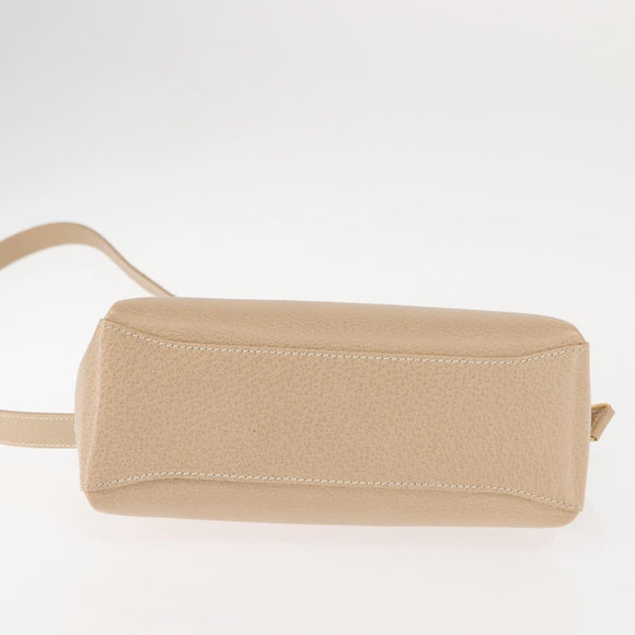 GUCCI Bamboo Hand Bag Leather 2way Beige Gold 000 781 0175 Auth ep10980