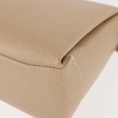 GUCCI Bamboo Hand Bag Leather 2way Beige Gold 000 781 0175 Auth ep10980-15